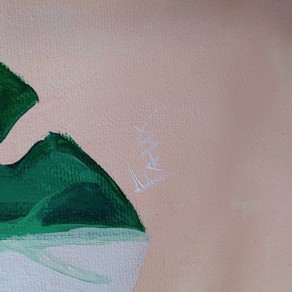 Monstera deliciosa veriegated original painting - Picture 2 of 6